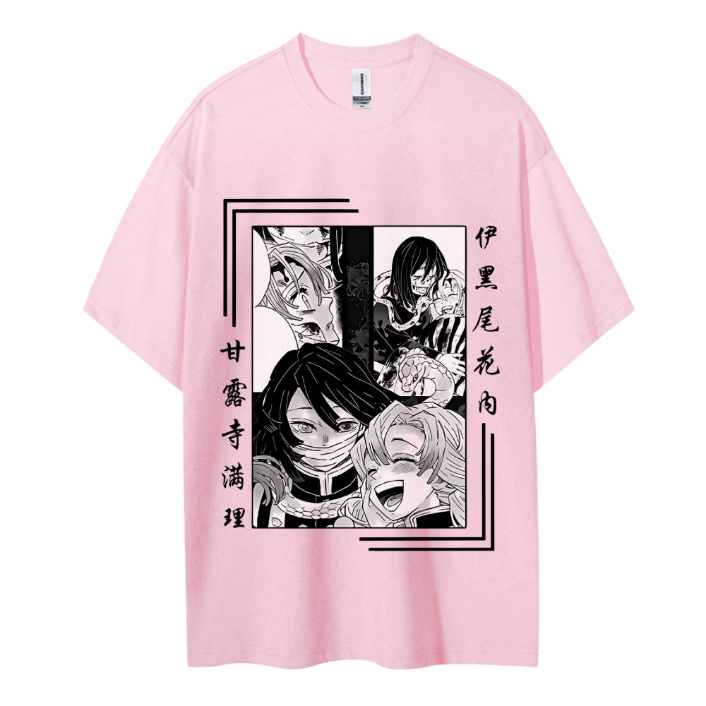 Demon Slayer: Kimetsu no Yaiba Cotton Unisex Round Neck Anime T-Shirt