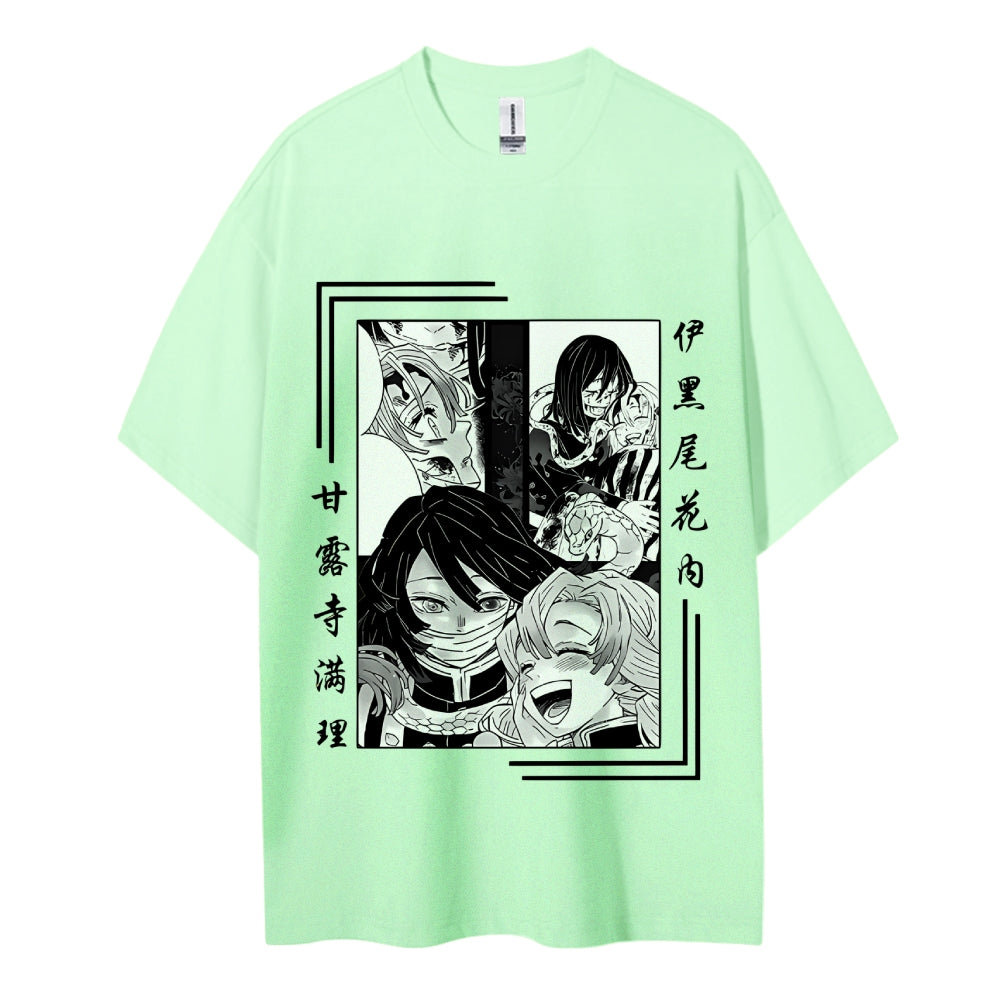 Demon Slayer: Kimetsu no Yaiba Cotton Unisex Round Neck Anime T-Shirt