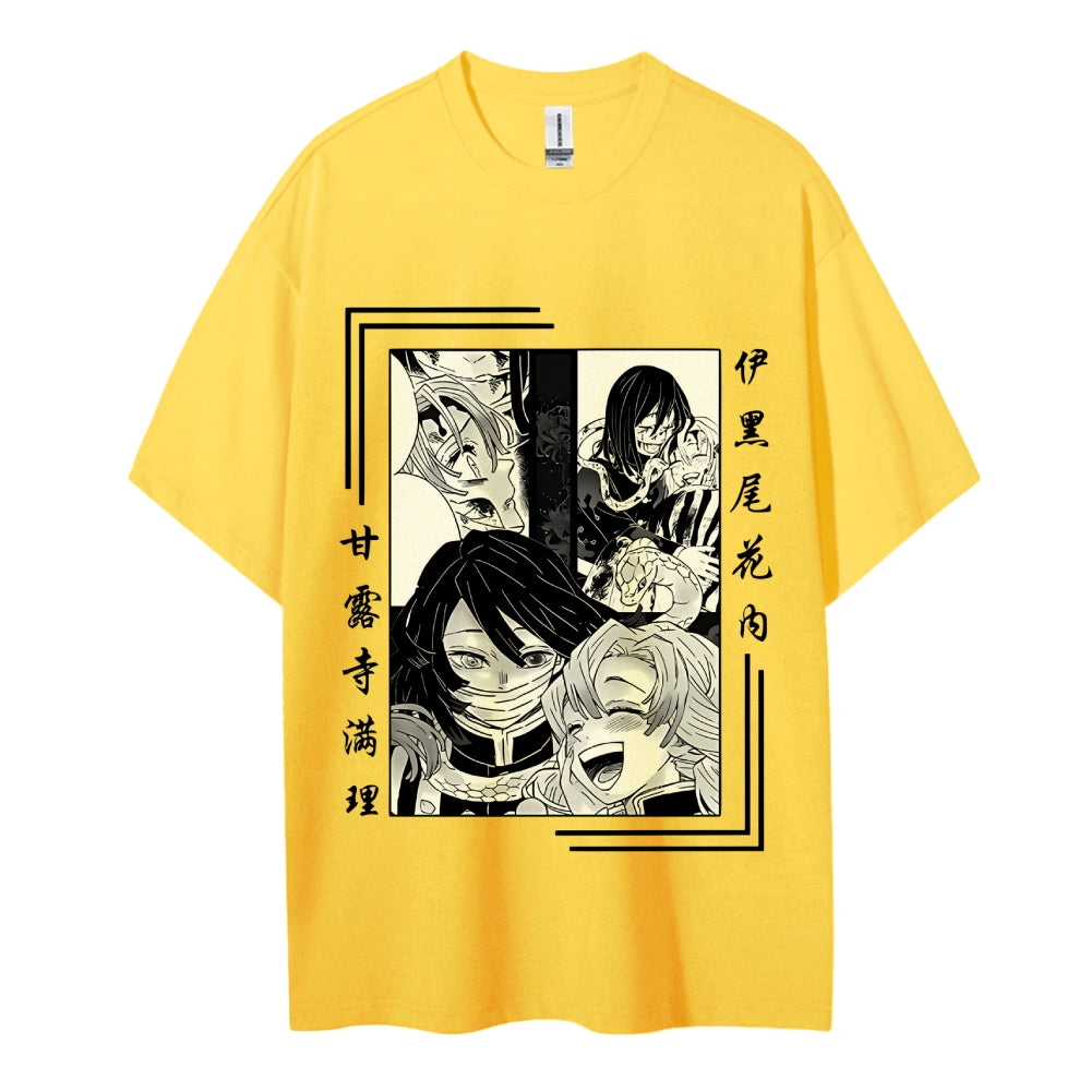 Demon Slayer: Kimetsu no Yaiba Cotton Unisex Round Neck Anime T-Shirt
