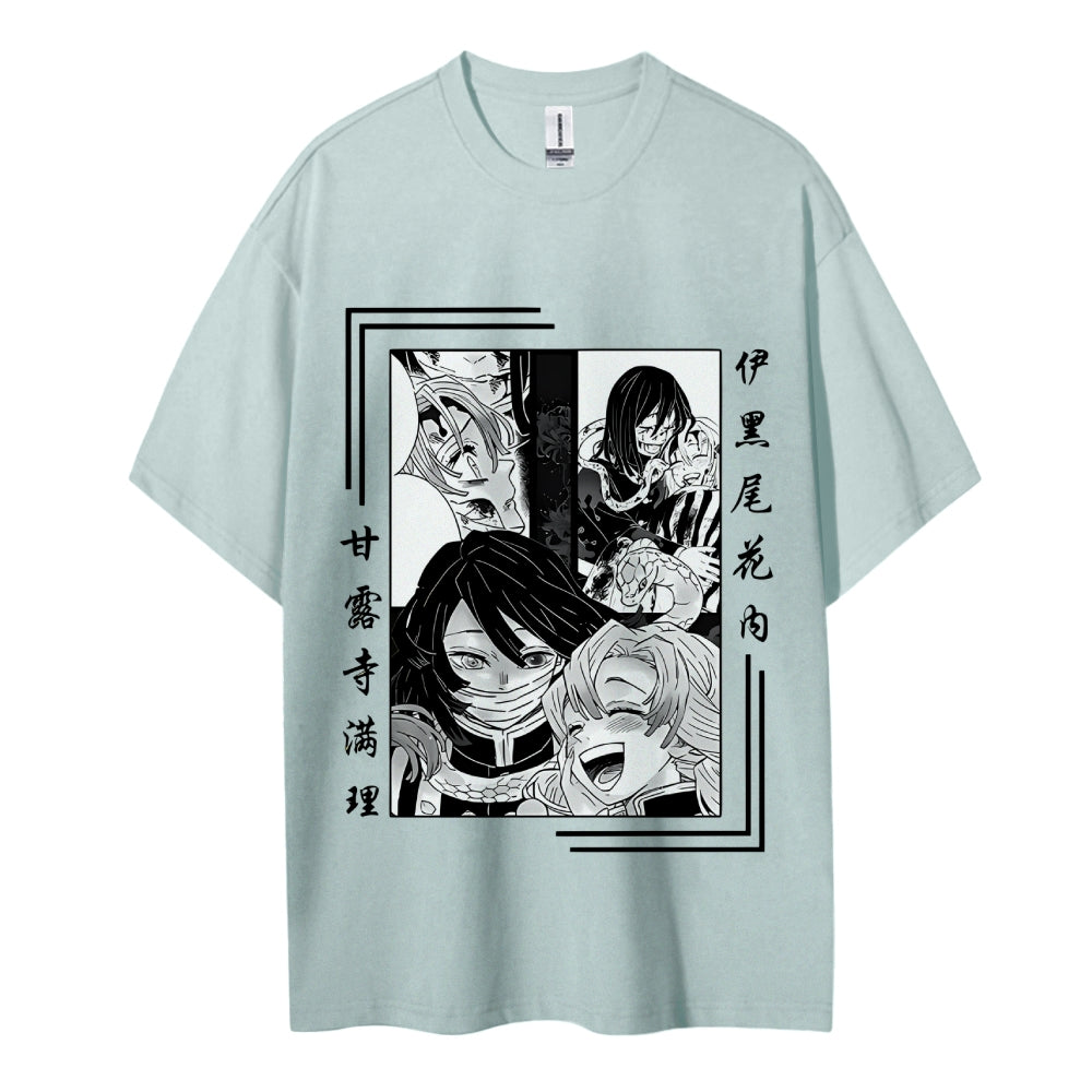 Demon Slayer: Kimetsu no Yaiba Cotton Unisex Round Neck Anime T-Shirt