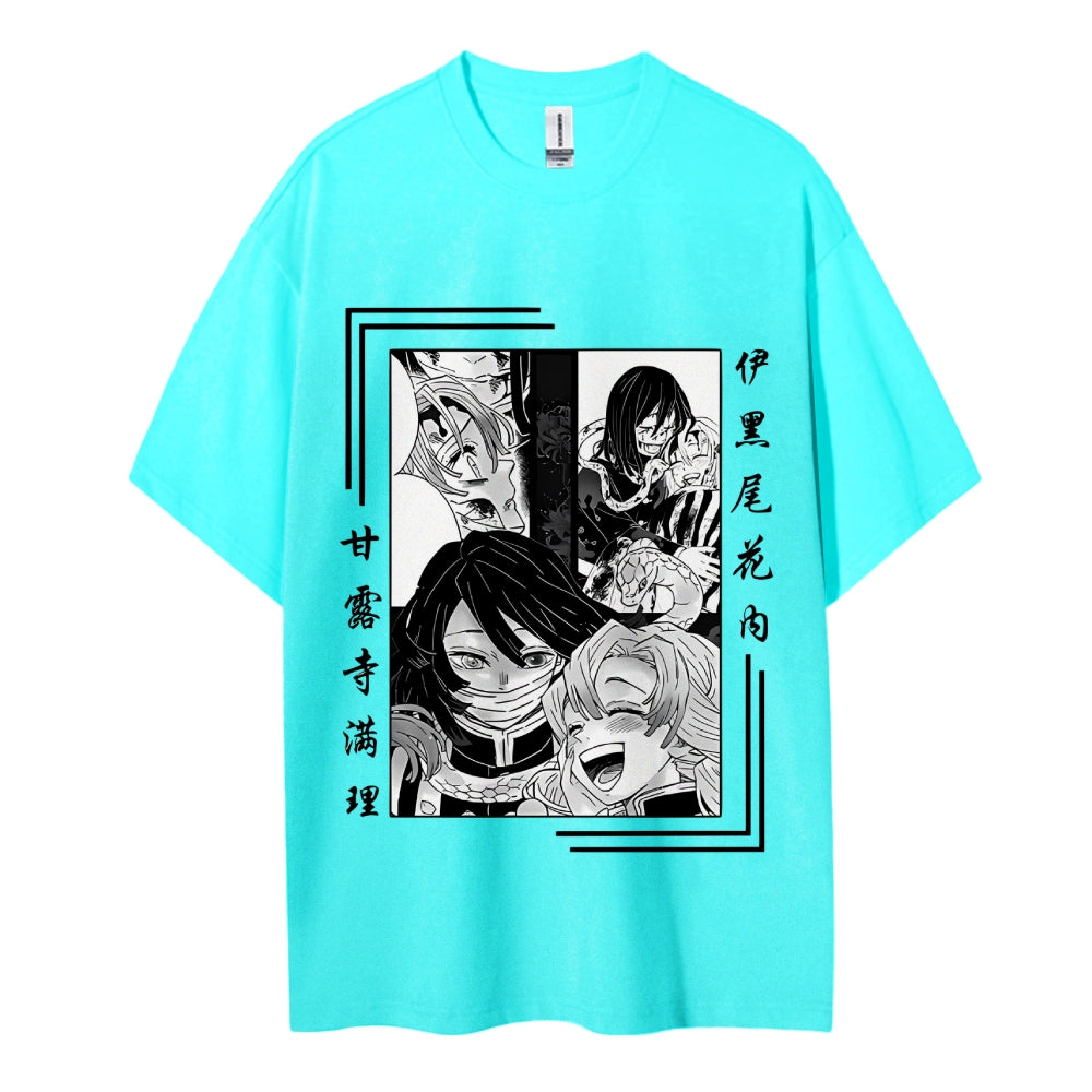 Demon Slayer: Kimetsu no Yaiba Cotton Unisex Round Neck Anime T-Shirt