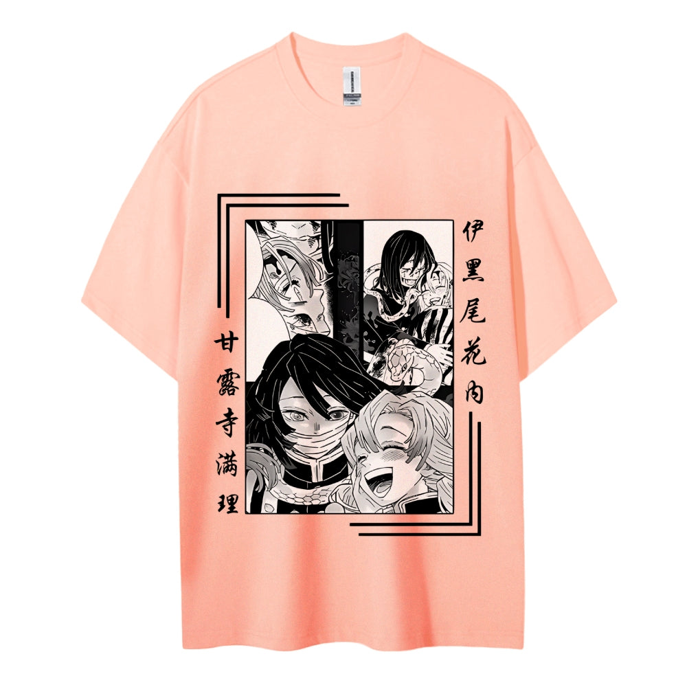 Demon Slayer: Kimetsu no Yaiba Cotton Unisex Round Neck Anime T-Shirt