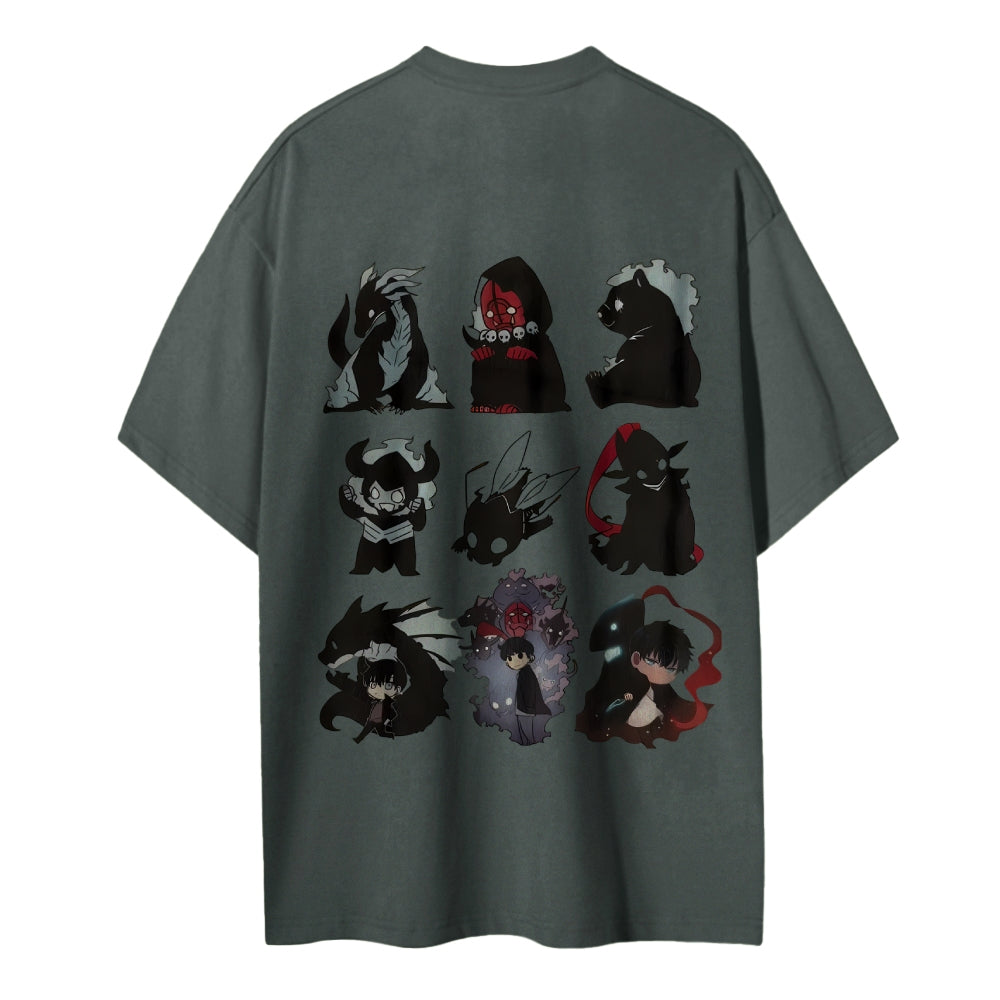 SOLOLEVELING Cotton Unisex Round Neck Anime T-Shirt