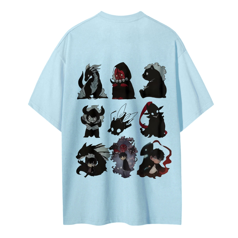 SOLOLEVELING Cotton Unisex Round Neck Anime T-Shirt