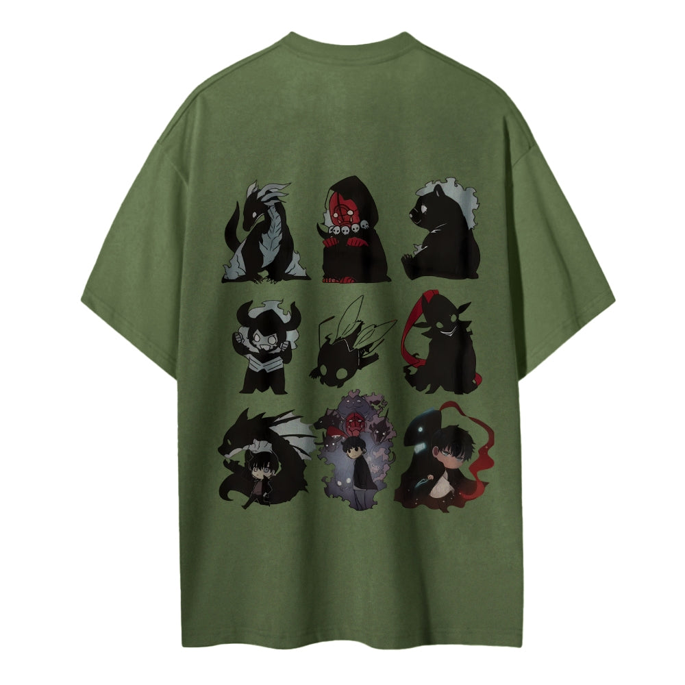 SOLOLEVELING Cotton Unisex Round Neck Anime T-Shirt