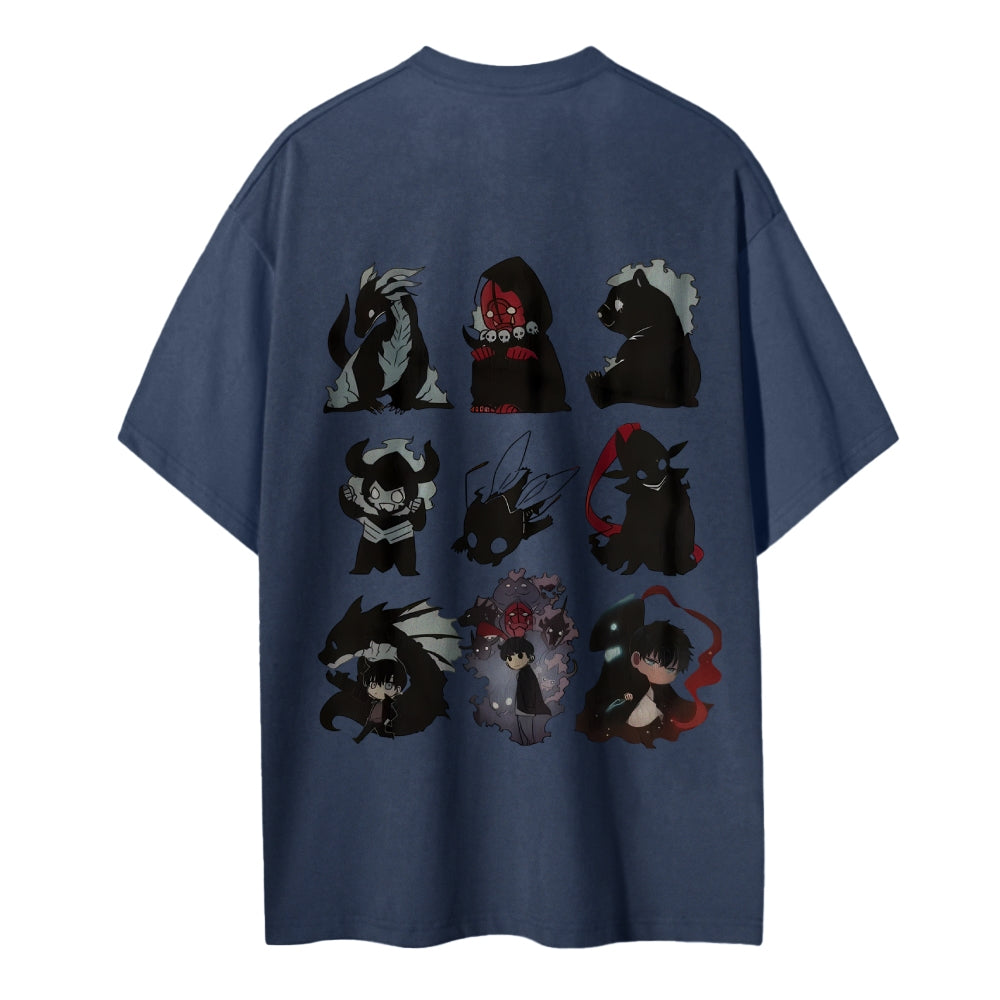 SOLOLEVELING Cotton Unisex Round Neck Anime T-Shirt