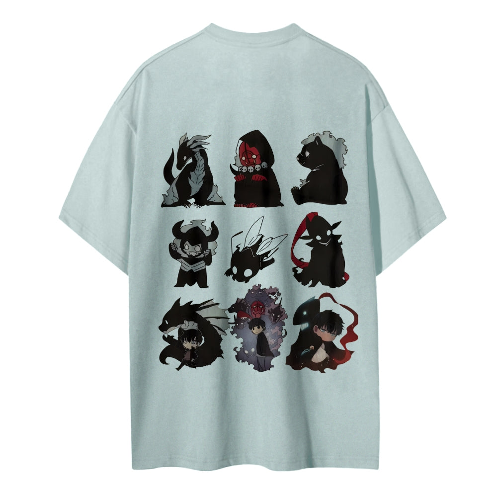 SOLOLEVELING Cotton Unisex Round Neck Anime T-Shirt