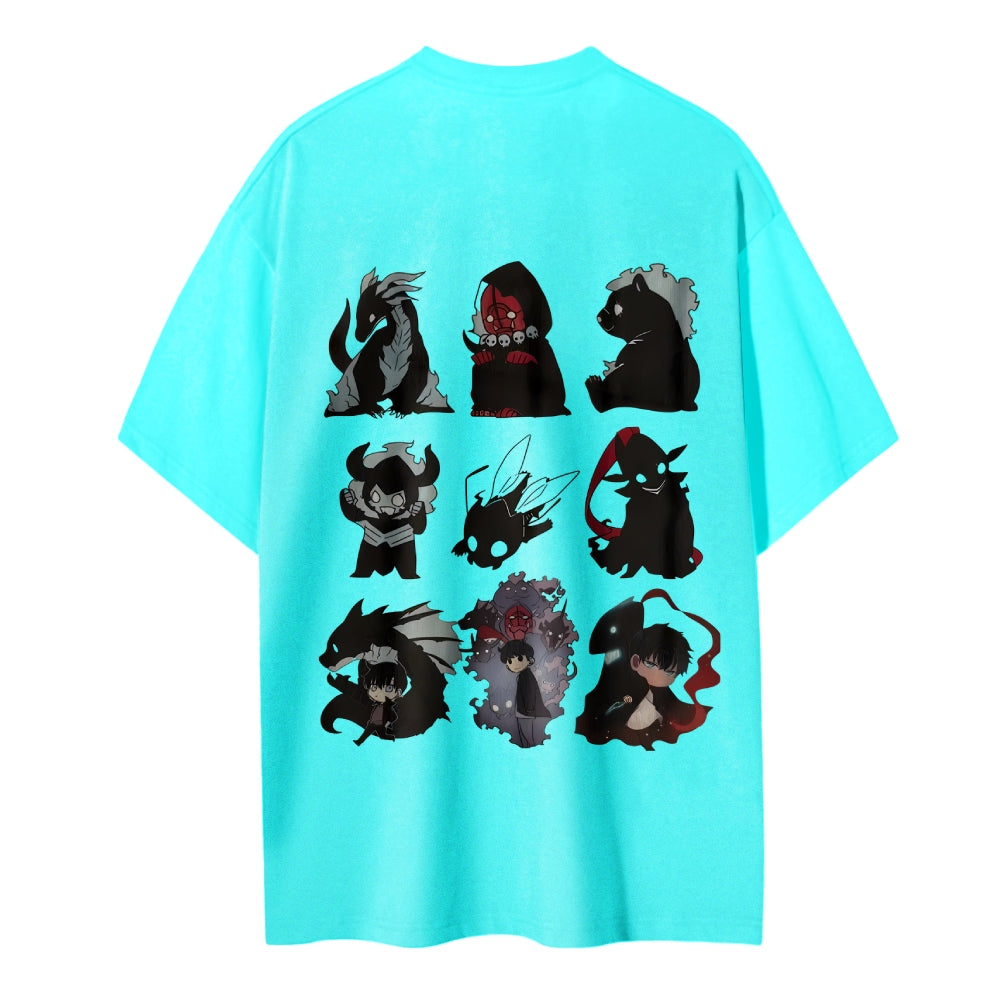 SOLOLEVELING Cotton Unisex Round Neck Anime T-Shirt