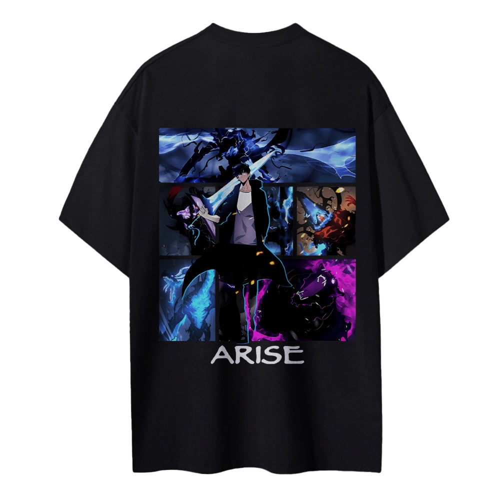SOLOLEVELING Cotton Unisex Round Neck Anime T-Shirt