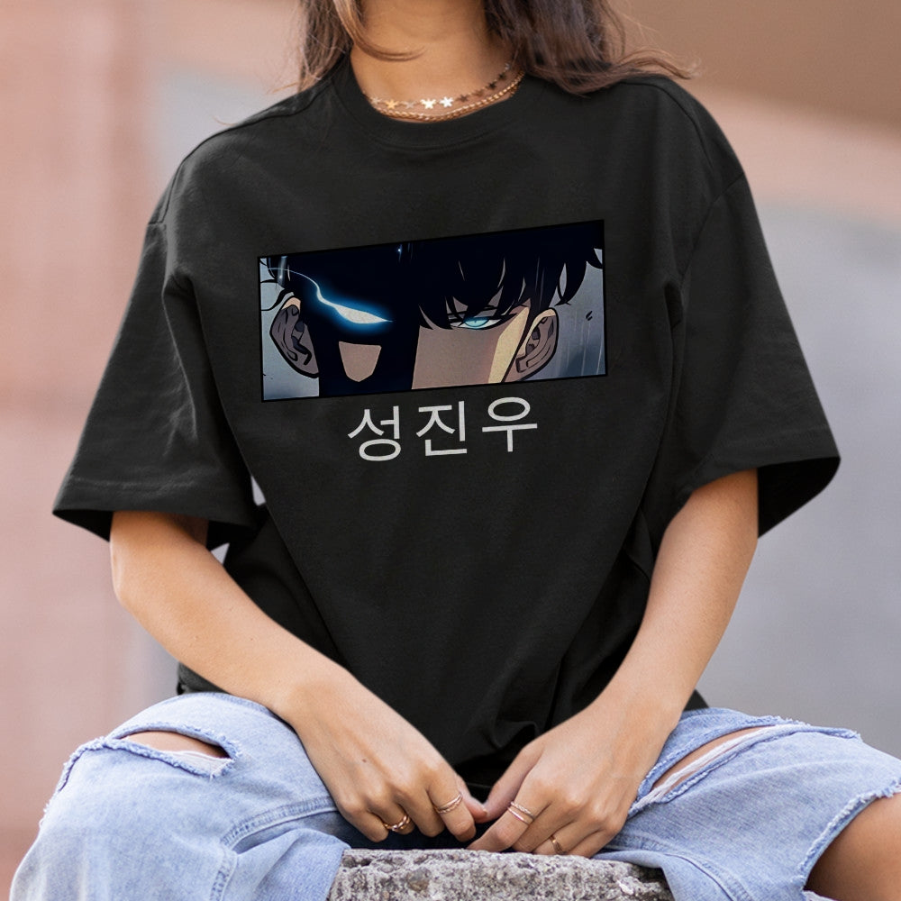 SOLOLEVELING Cotton Unisex Round Neck Anime T-Shirt