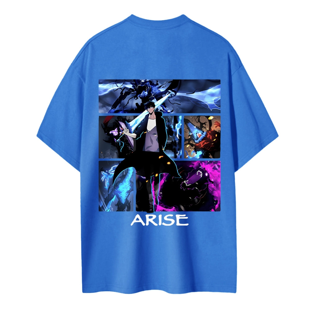 SOLOLEVELING Cotton Unisex Round Neck Anime T-Shirt