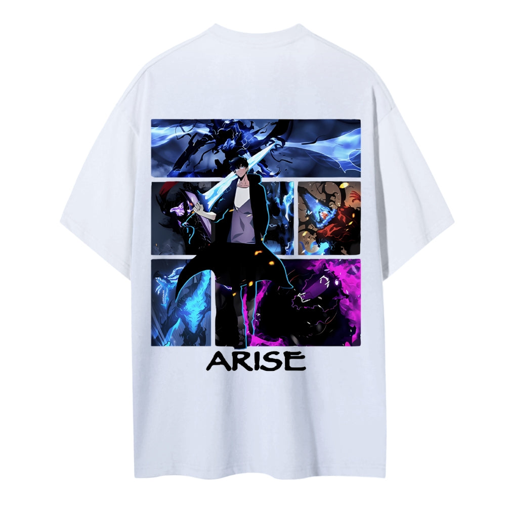SOLOLEVELING Cotton Unisex Round Neck Anime T-Shirt