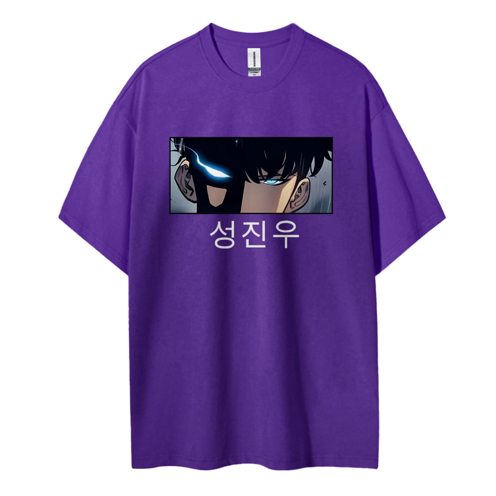 SOLOLEVELING Cotton Unisex Round Neck Anime T-Shirt
