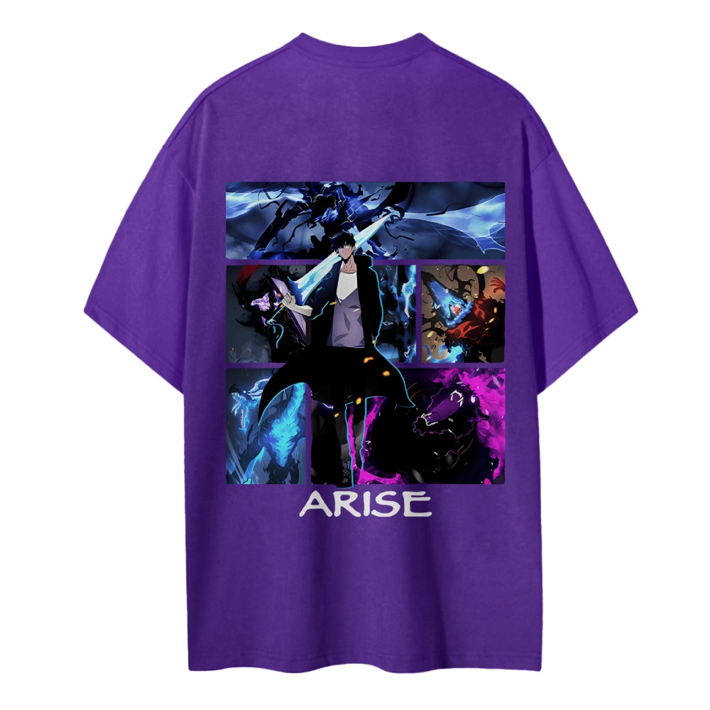 SOLOLEVELING Cotton Unisex Round Neck Anime T-Shirt