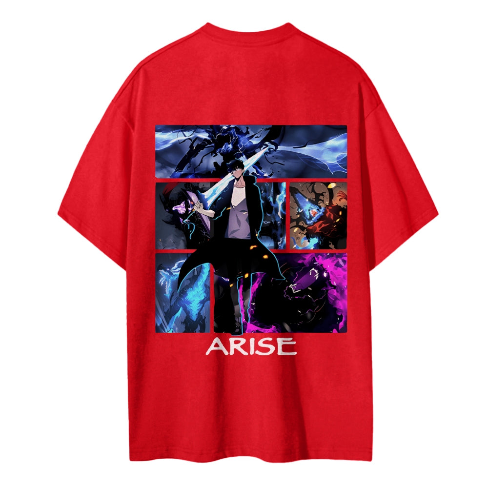 SOLOLEVELING Cotton Unisex Round Neck Anime T-Shirt
