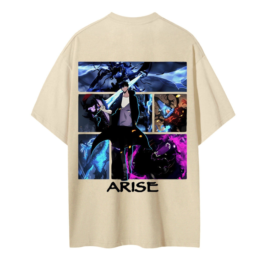 SOLOLEVELING Cotton Unisex Round Neck Anime T-Shirt