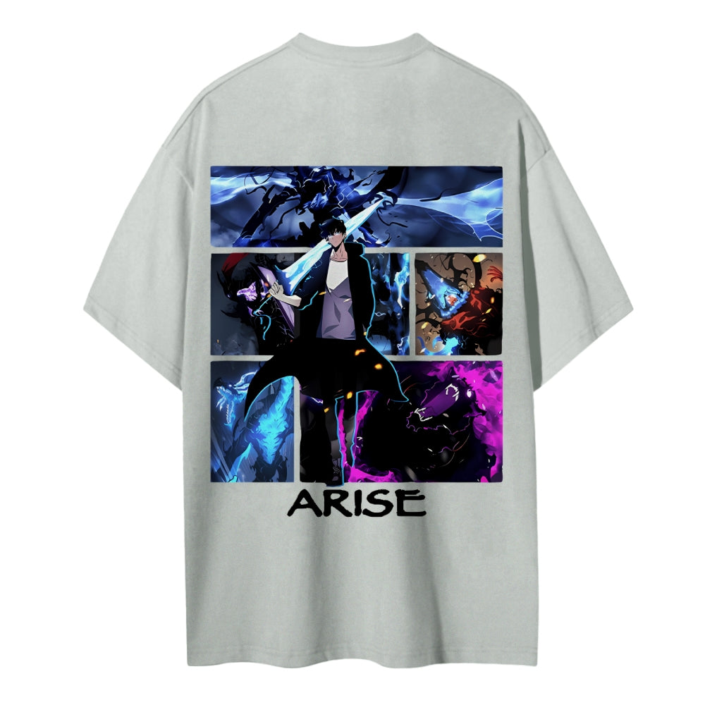 SOLOLEVELING Cotton Unisex Round Neck Anime T-Shirt