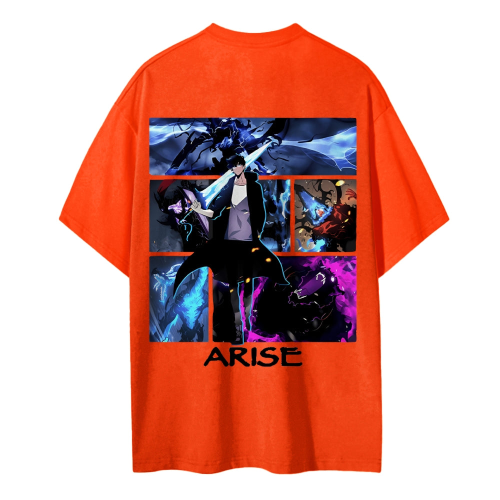 SOLOLEVELING Cotton Unisex Round Neck Anime T-Shirt