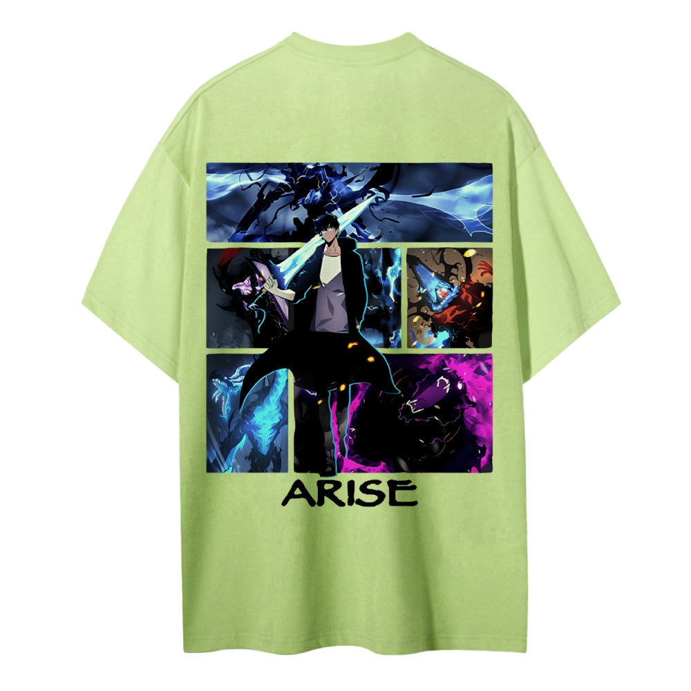 SOLOLEVELING Cotton Unisex Round Neck Anime T-Shirt