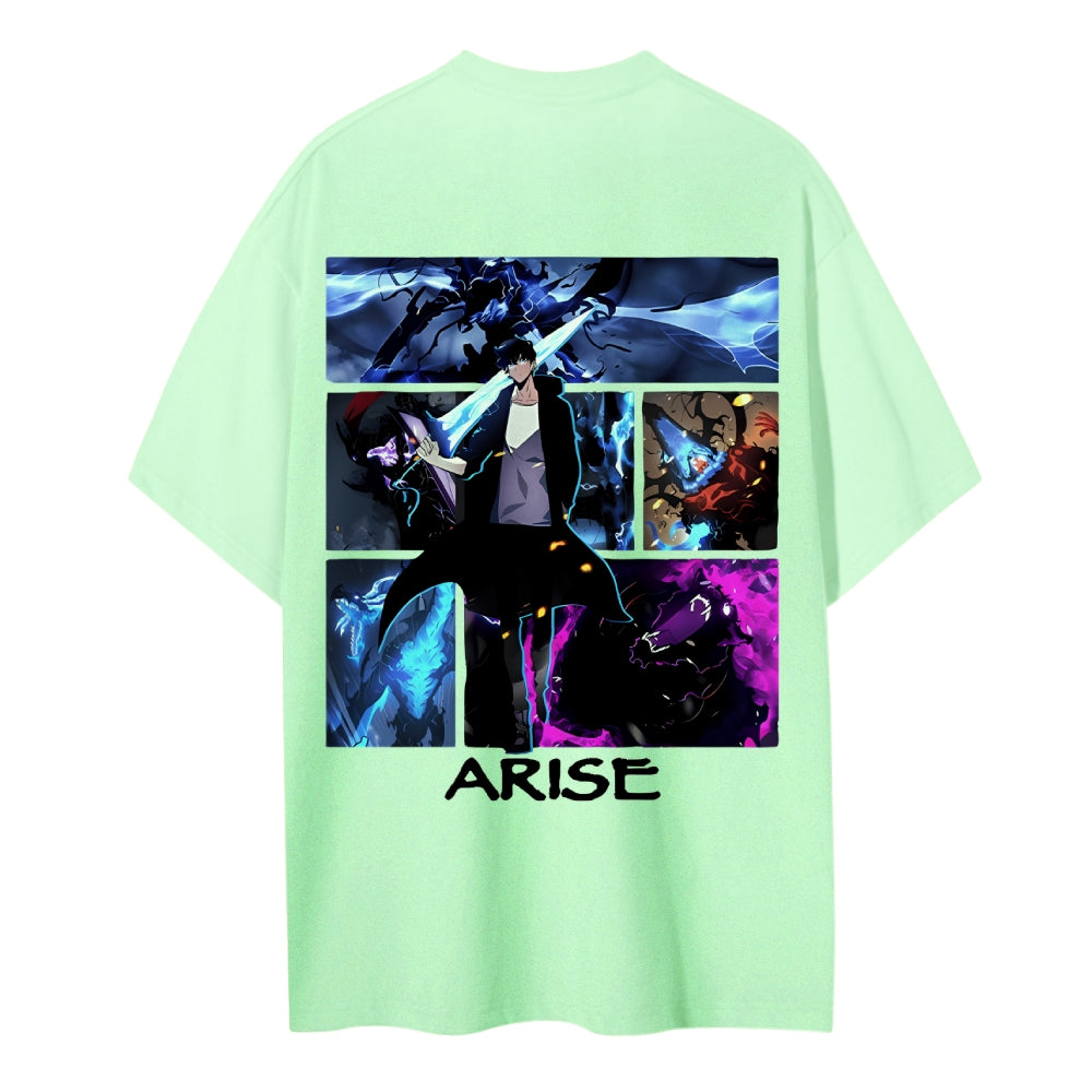 SOLOLEVELING Cotton Unisex Round Neck Anime T-Shirt