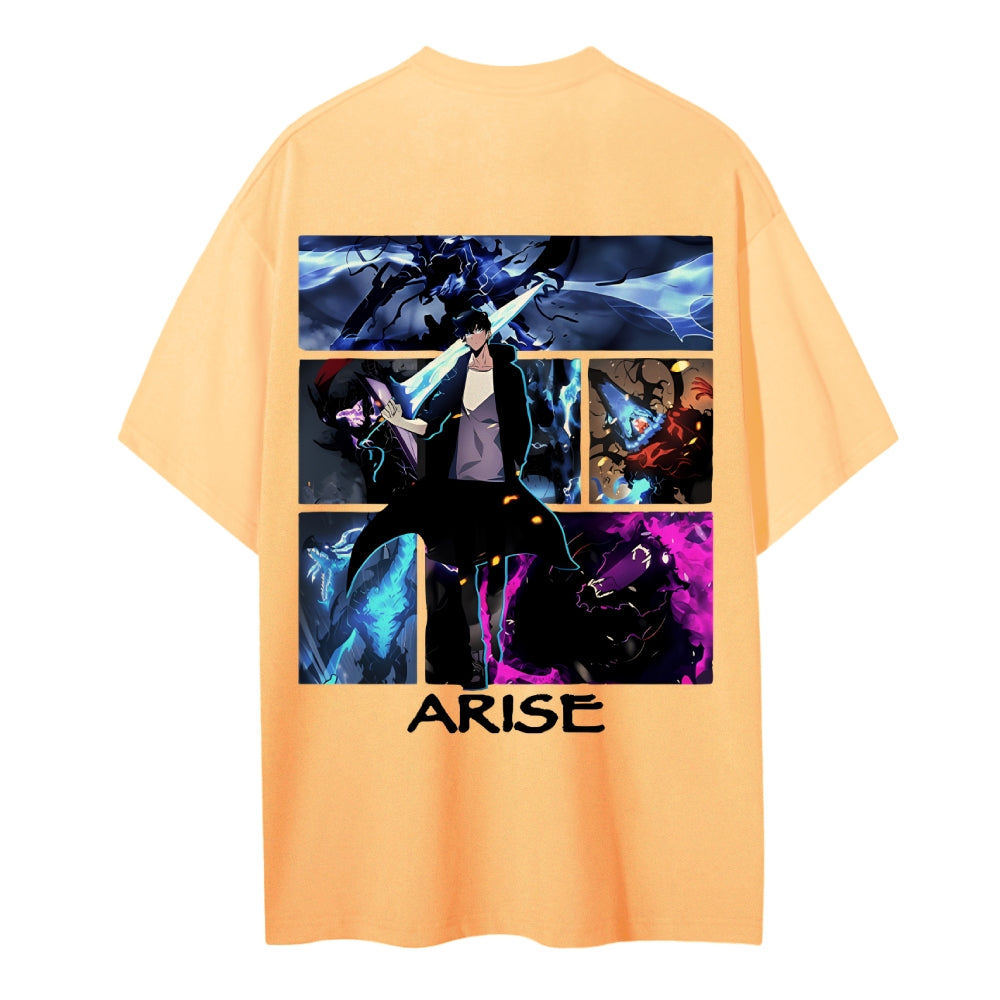 SOLOLEVELING Cotton Unisex Round Neck Anime T-Shirt