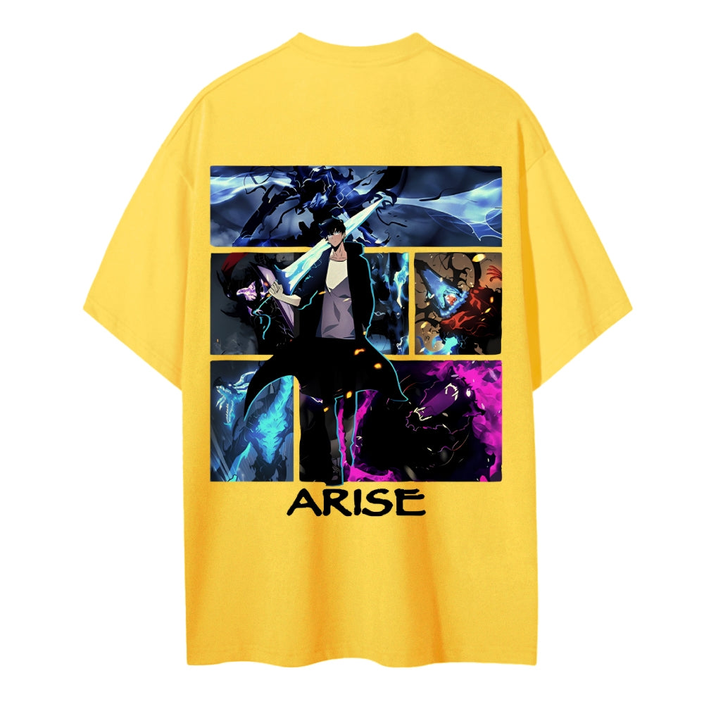SOLOLEVELING Cotton Unisex Round Neck Anime T-Shirt