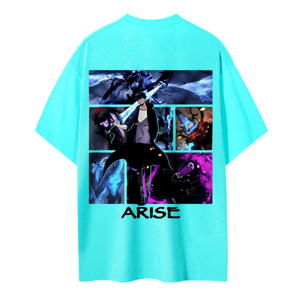 SOLOLEVELING Cotton Unisex Round Neck Anime T-Shirt