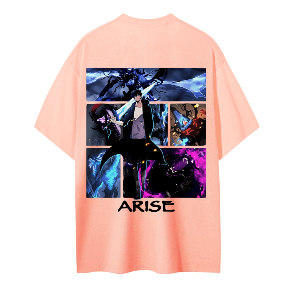 SOLOLEVELING Cotton Unisex Round Neck Anime T-Shirt