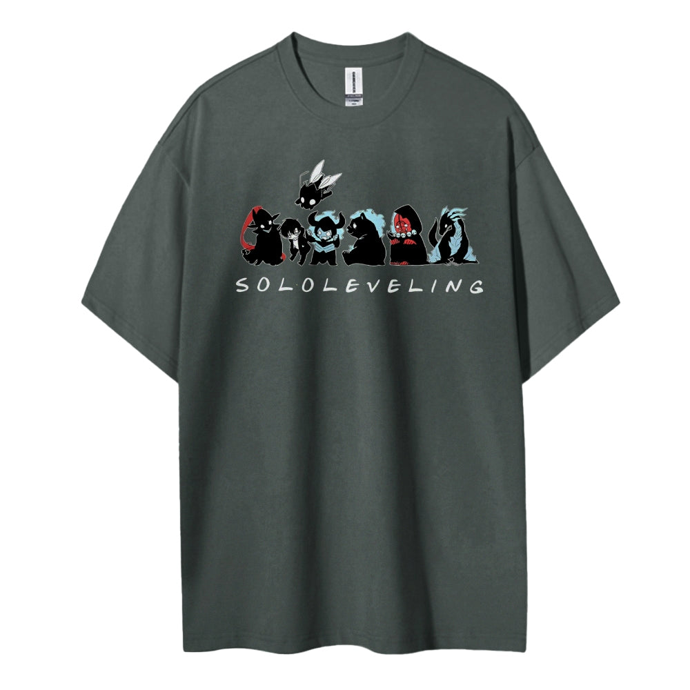 SOLOLEVELING Cotton Unisex Round Neck Anime T-Shirt