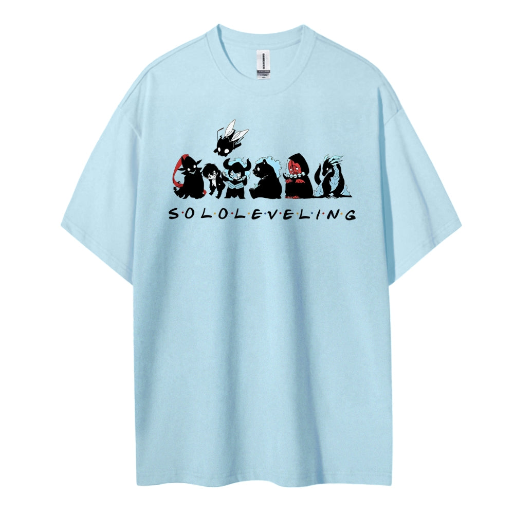 SOLOLEVELING Cotton Unisex Round Neck Anime T-Shirt