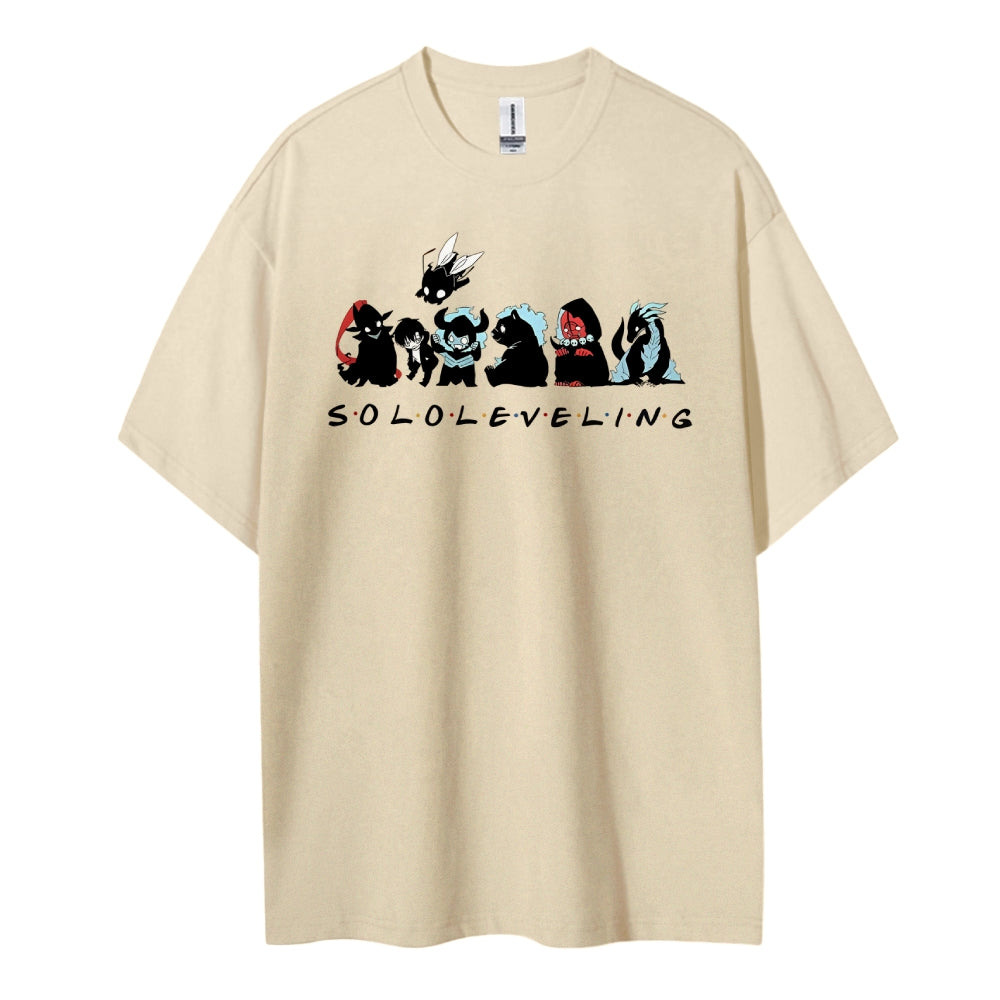 SOLOLEVELING Cotton Unisex Round Neck Anime T-Shirt