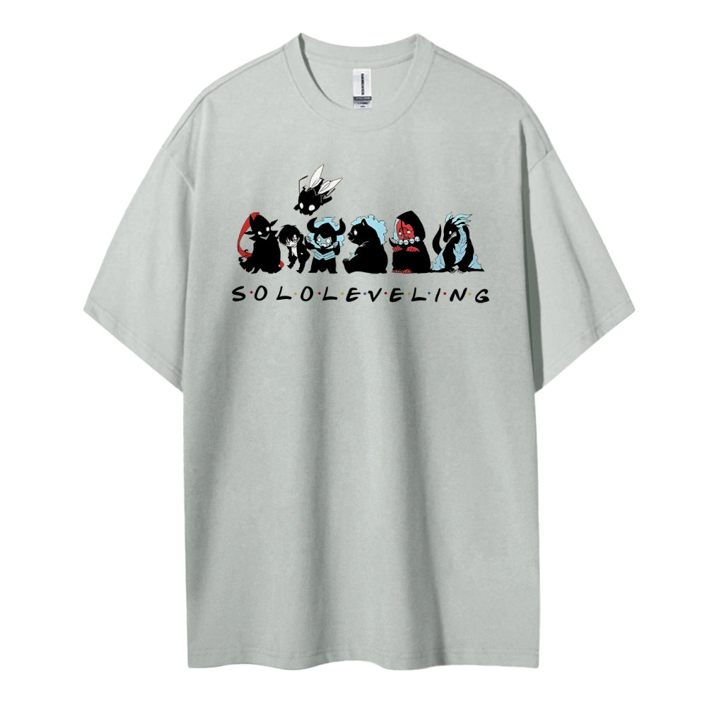 SOLOLEVELING Cotton Unisex Round Neck Anime T-Shirt