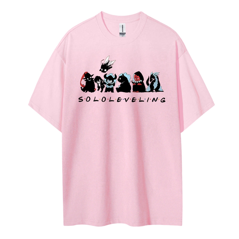 SOLOLEVELING Cotton Unisex Round Neck Anime T-Shirt