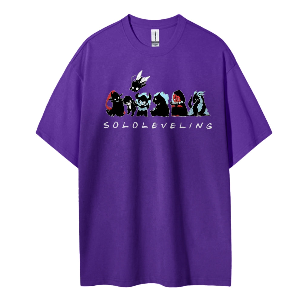 SOLOLEVELING Cotton Unisex Round Neck Anime T-Shirt