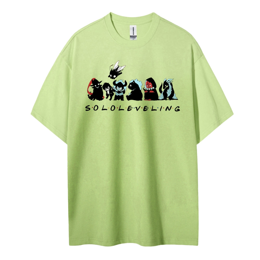 SOLOLEVELING Cotton Unisex Round Neck Anime T-Shirt