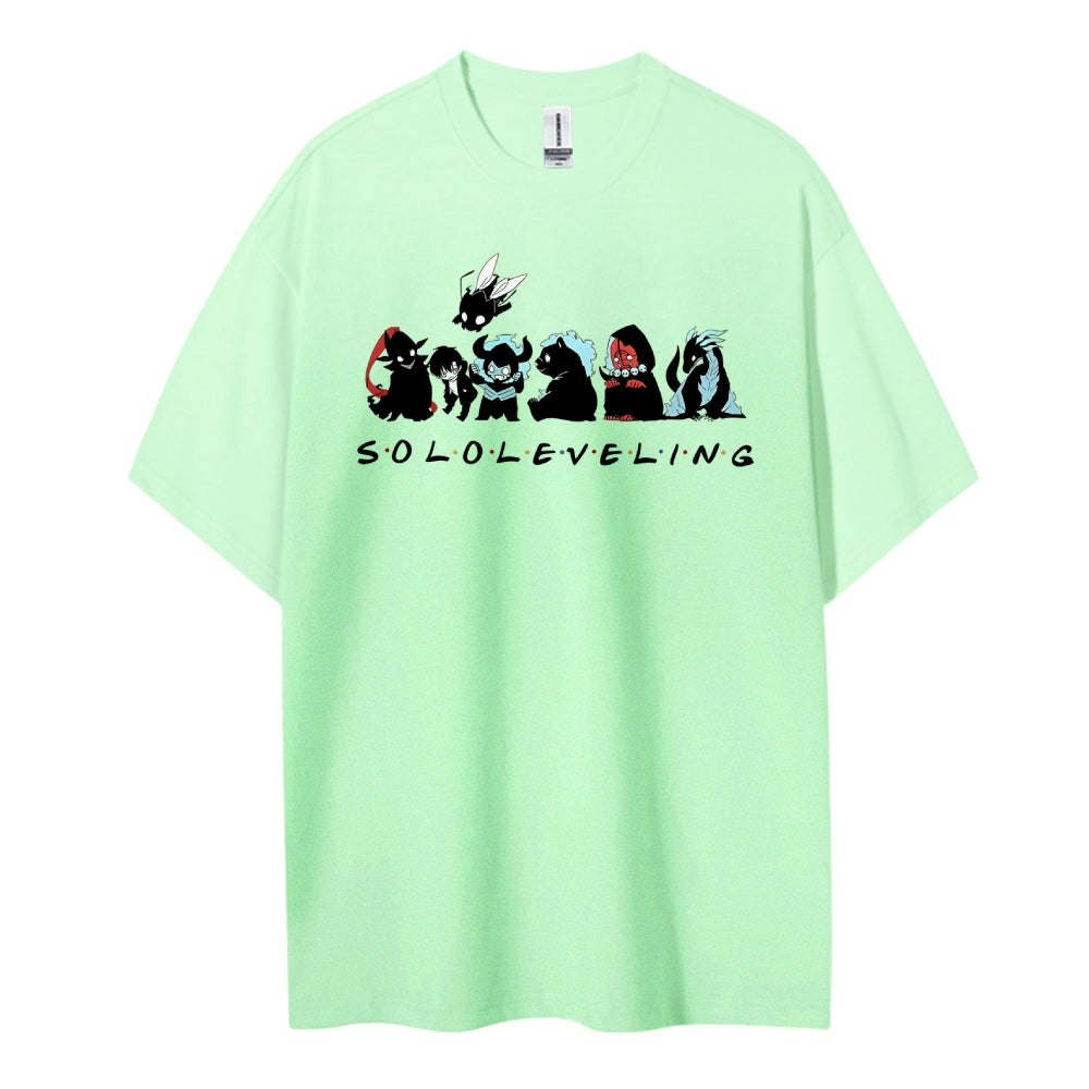 SOLOLEVELING Cotton Unisex Round Neck Anime T-Shirt