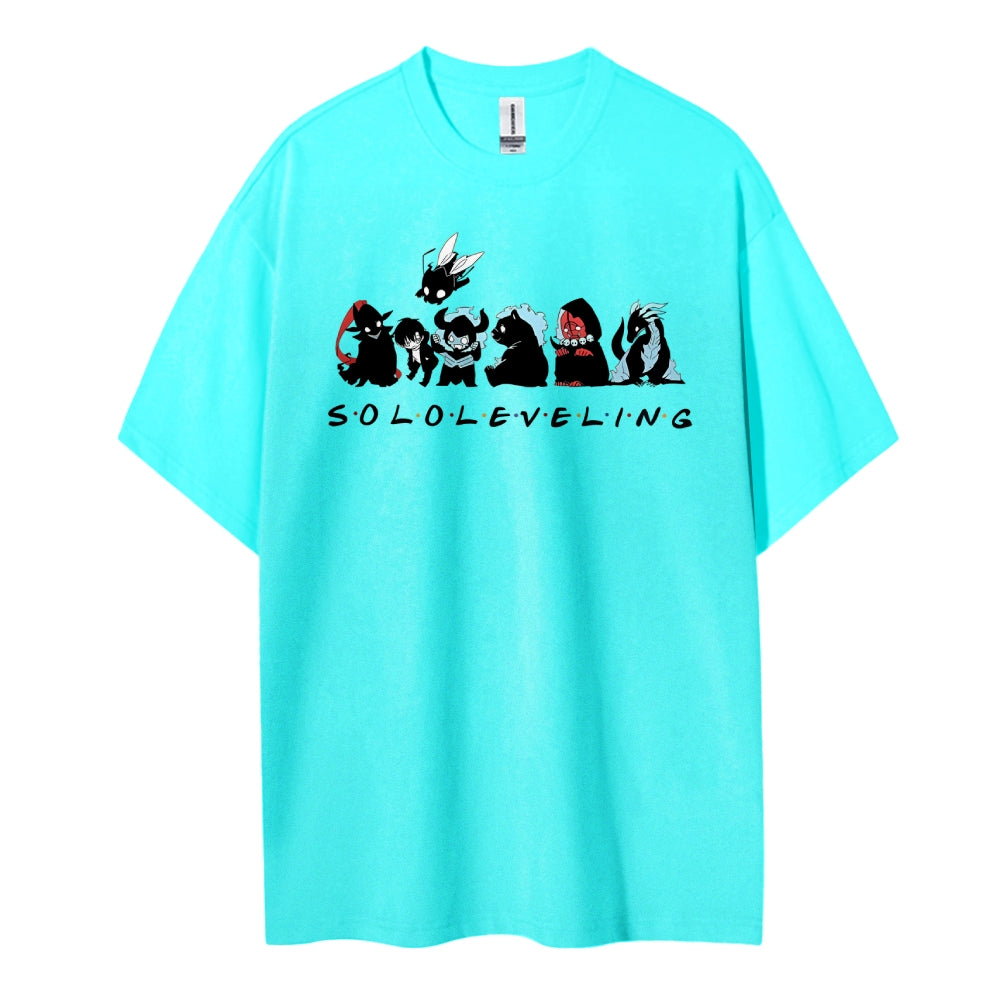 SOLOLEVELING Cotton Unisex Round Neck Anime T-Shirt