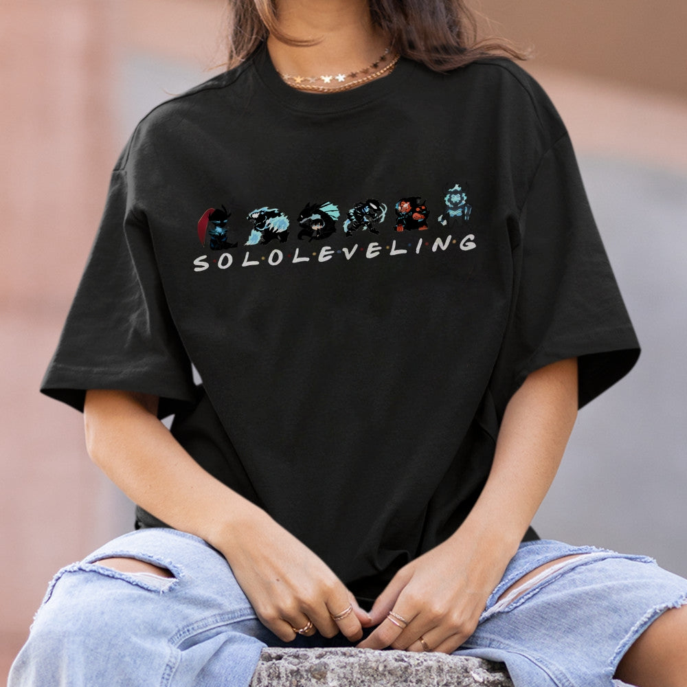 SOLOLEVELING Cotton Unisex Round Neck Anime T-Shirt