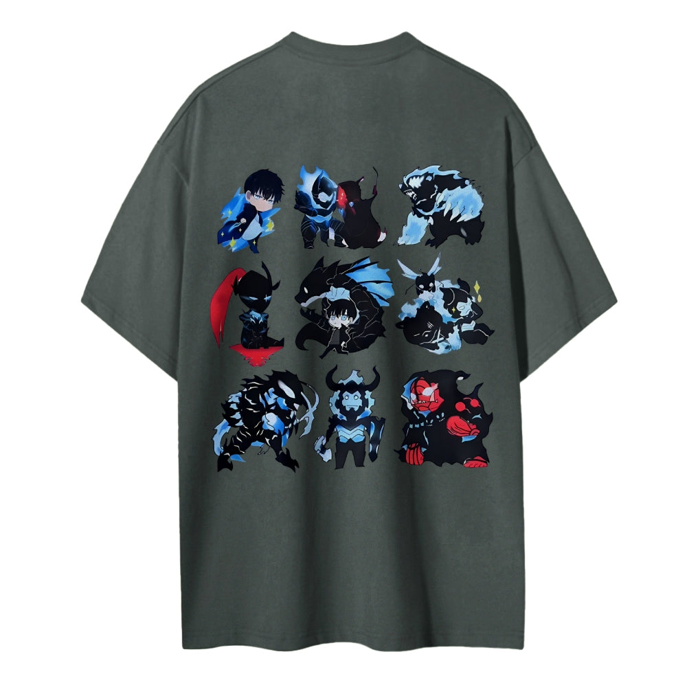 SOLOLEVELING Cotton Unisex Round Neck Anime T-Shirt