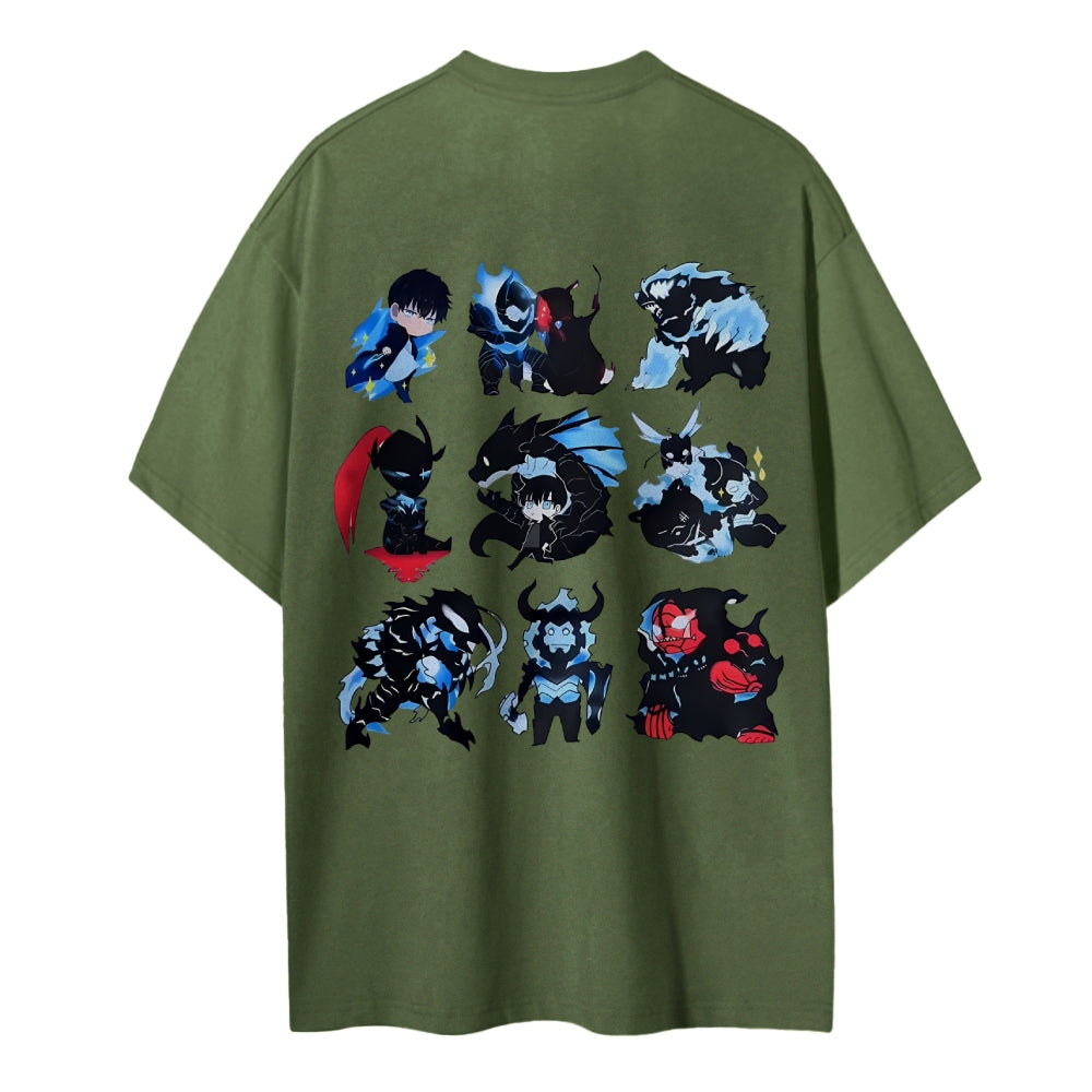 SOLOLEVELING Cotton Unisex Round Neck Anime T-Shirt