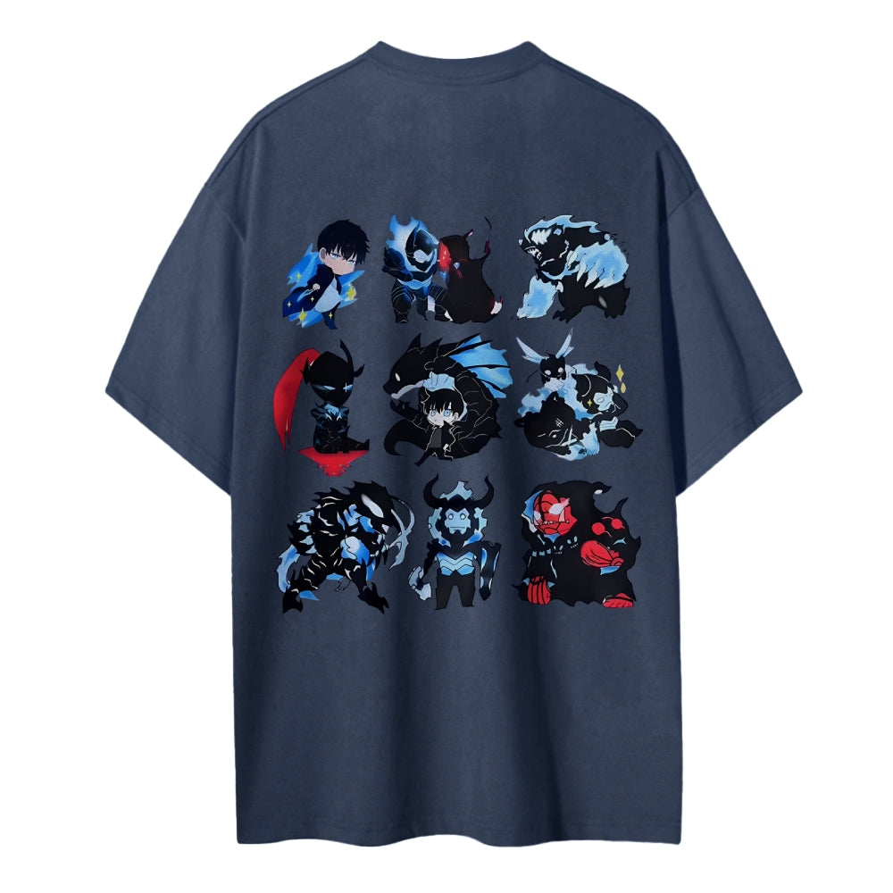 SOLOLEVELING Cotton Unisex Round Neck Anime T-Shirt