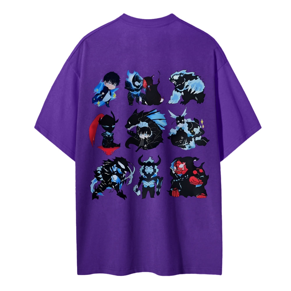 SOLOLEVELING Cotton Unisex Round Neck Anime T-Shirt