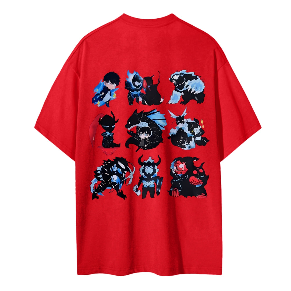 SOLOLEVELING Cotton Unisex Round Neck Anime T-Shirt