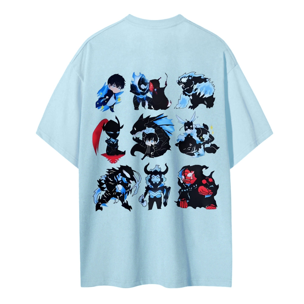 SOLOLEVELING Cotton Unisex Round Neck Anime T-Shirt