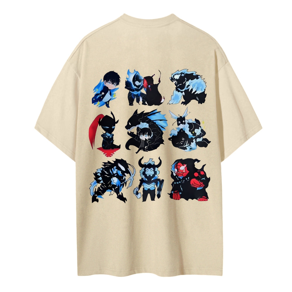 SOLOLEVELING Cotton Unisex Round Neck Anime T-Shirt