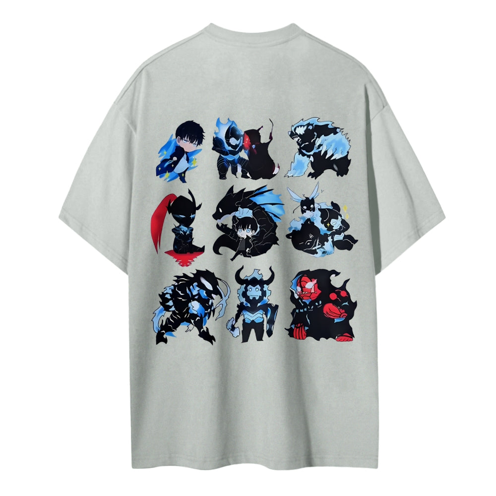 SOLOLEVELING Cotton Unisex Round Neck Anime T-Shirt