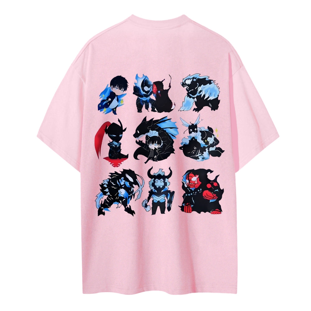 SOLOLEVELING Cotton Unisex Round Neck Anime T-Shirt