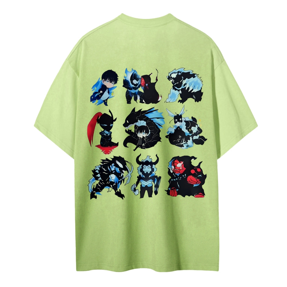 SOLOLEVELING Cotton Unisex Round Neck Anime T-Shirt
