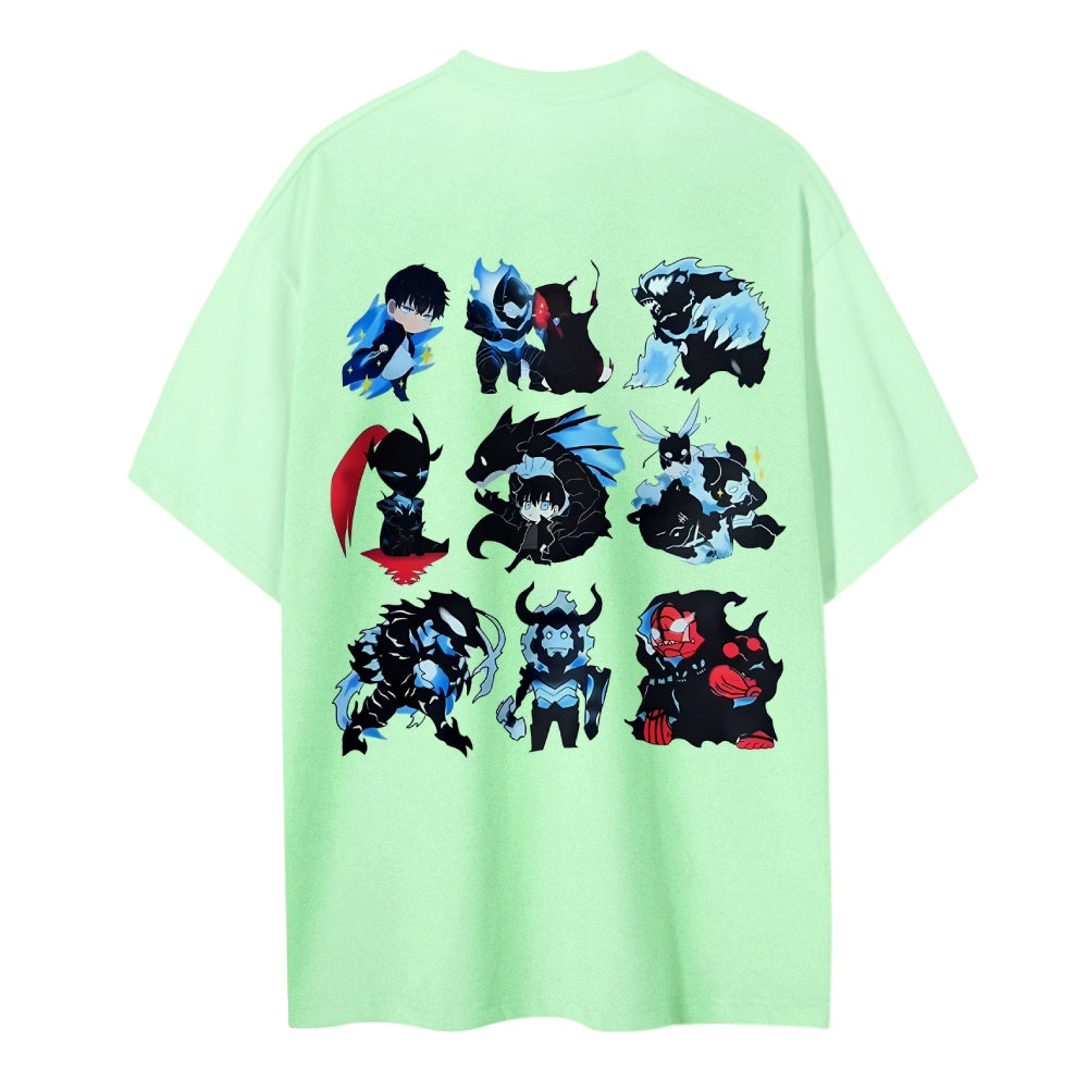 SOLOLEVELING Cotton Unisex Round Neck Anime T-Shirt