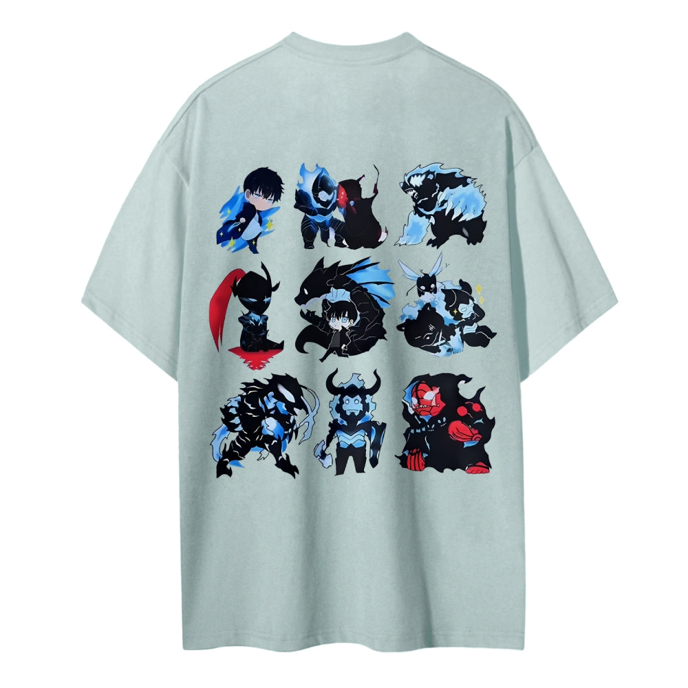SOLOLEVELING Cotton Unisex Round Neck Anime T-Shirt